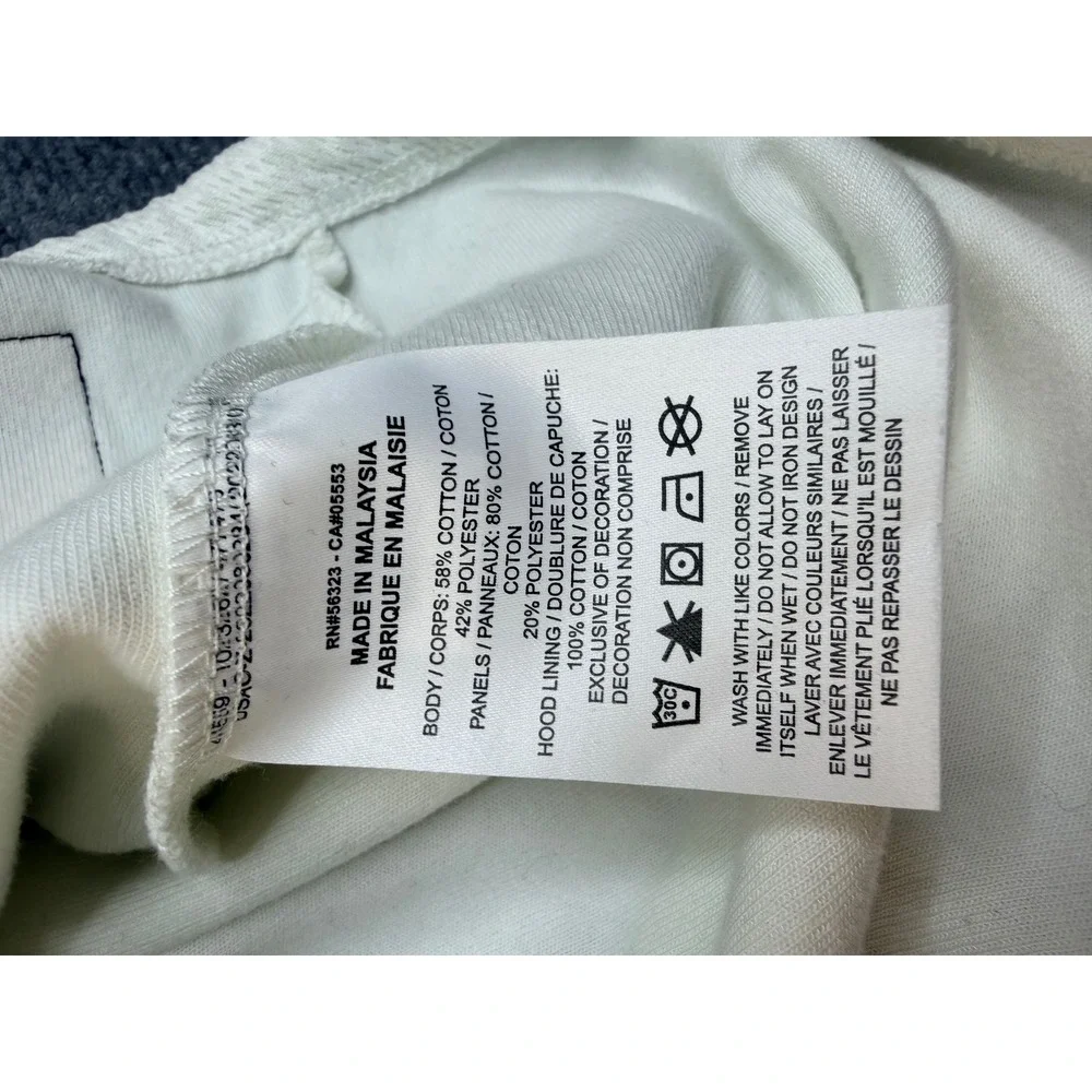 Jordan Mens XXL White Black Hooded Baseball Jersey Mesh Snap Front Shacket June - Picture 4 of 8